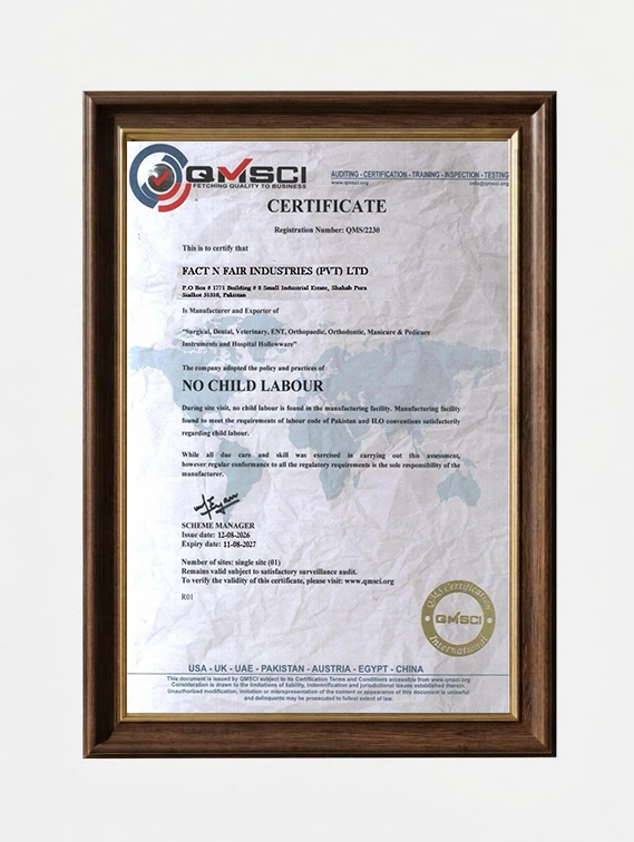 Material Testing Certificate
